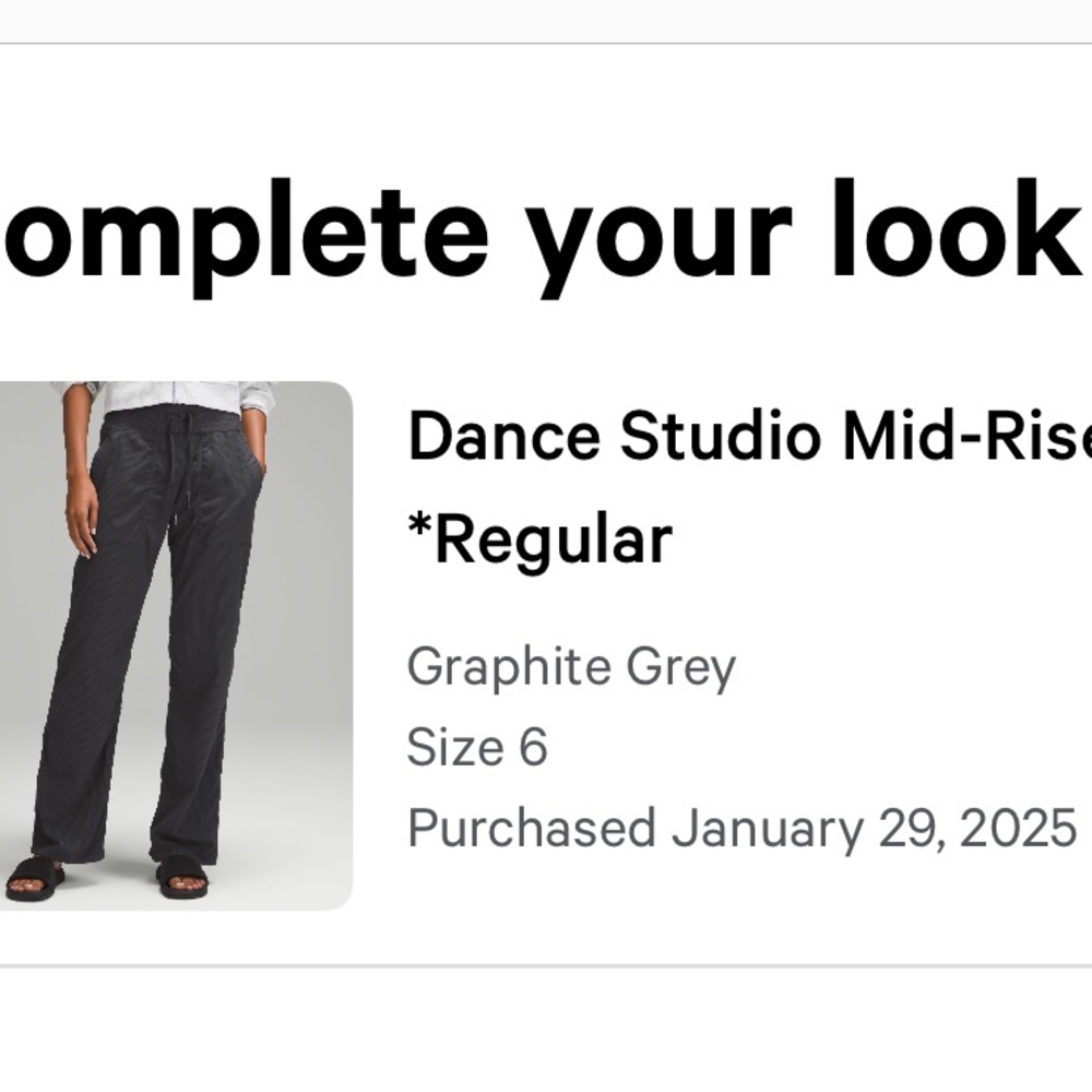 Lululemon mid rise dance studio pants